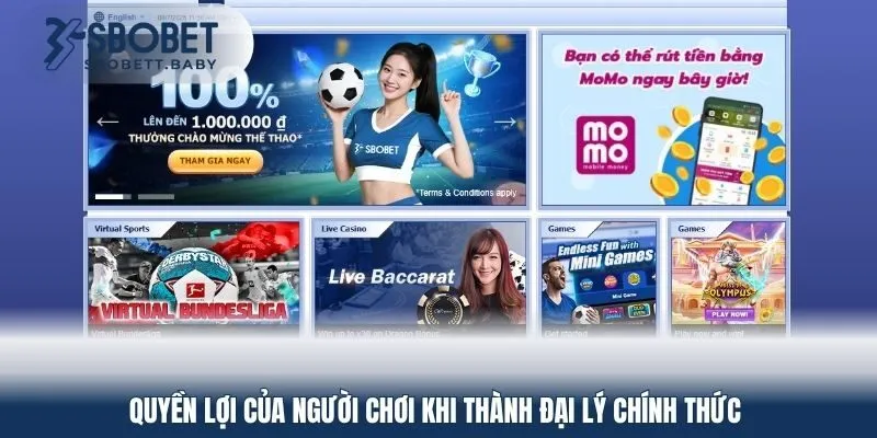 Quyền lợi của người chơi khi thành đại lý chính thức 